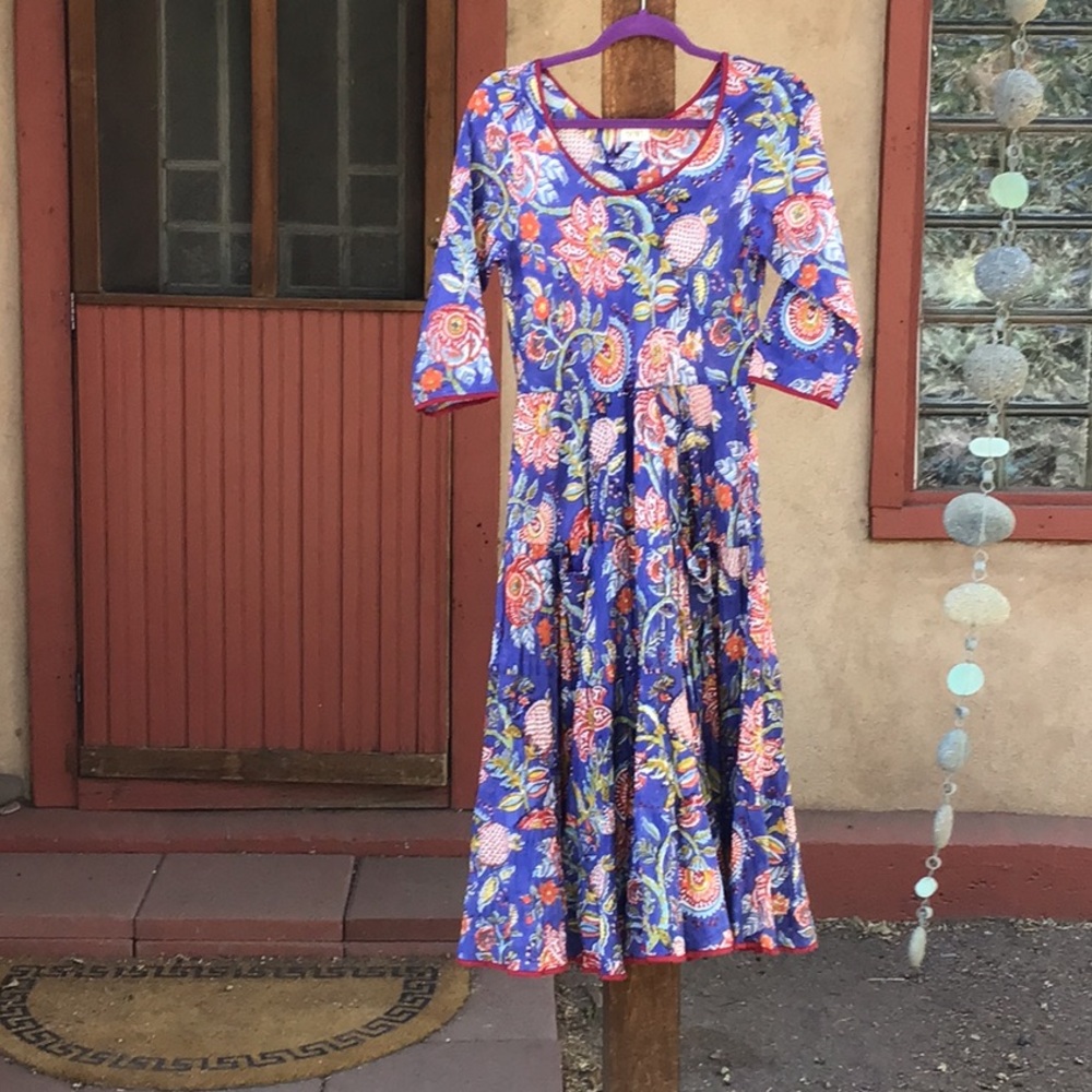 Dori Indian Block Print Dress / M